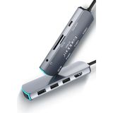 Earldom W20 8‑in‑1 4K Type-C Hub Dönüştürücü – HDMI, Ethernet, PD Şarj Destekli, SD/TF Kart Okuyucu - Gri