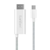 Earldom W40 2in1 4K 2M Ekstra 100W PD Type-C Çıkışlı Tak Çalıştır Type-C to HDMI Dönüştürücü - Beyaz