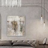 Earth Yağlı Boya Dokulu Tablo 60X90 Gold Çerçeveli