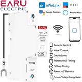 EARU Electric 63A Wifi Akıllı Devre Kesici 1p Ölçüm Din Ray Zamanlayıcı Röle Akıllı Ev Alexa Google