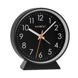 EASIBEST Küçük Analog Çalar Saat Siyah Yüz
