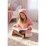 East & Hiera Kız Çocuk Bornozu Kapüşonlu Pamuklu ,polar Figürlü, Pembe (1-14 Yaş) - 1 - 2 Yaş