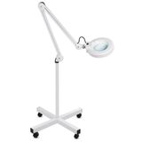 east medical Ayaklı Tekerlekli Loop Led Işıklı Büyüteç 120 Led'li 5x