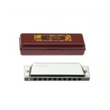 East Top T10 Paslanmaz Çelik Gövde 10 Delikli Mızıka Gümüş-Altın Renk Harmonica
