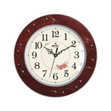 Eastar Aw7011 Jı Doğal Ahşap Çerçeveli Sessiz Duvar Saati (34.8 Cm)