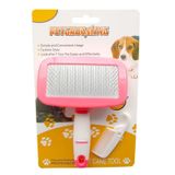 Eastland 10x6 cm Pembe Saplı Kedi Köpek Tüy Temizleme Fırçası