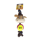 Eastland 35 x 12 cm İnek Ve Tenis Toplu Köpek Stres İpi