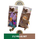 Eastland Catnipli Peluş Tembel Hayvan-Matatabive Catnipli Peluş Fare ve Şekerli Oyuncak 2'li Set