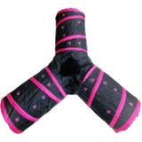 Eastland Pati Desenli Üç Yollu 25x35 cm Pembe Siyah Kedi Oyun Tüneli