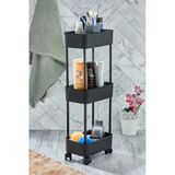 Easy 3 Katlı Çok Amaçlı Raf Banyo Ve Mutfak Organizer Düzenleyici (Tekerlekli)
