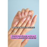 Easy Beauty 100 Adet Jel Tips MEDIUM Beden Orta Oval Protez Takma Tırnak Seti