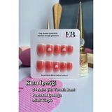 Easy Beauty 24 Adet Protez Görünümlü Takma Tırnak Seti Çift Taraflı Bant Törpü Portakal Çubuğu Hediye - Menekşe