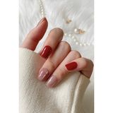 Easy Beauty 24 Adet Protez Takma Tırnak Seti Kısa Tırnak Küt Model - Kırmızı