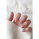 Easy Beauty 24 Adet Protez Takma Tırnak Seti Kısa Tırnak Küt Model MY106