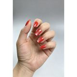 Easy Beauty 24 Adet Protez Takma Tırnak Seti Kısa Tırnak Küt Model - Nar Çiçeği