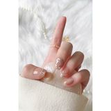 Easy Beauty 24 Adet Protez Takma Tırnak Seti Kısa Tırnak Küt Model - Pembe
