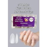 Easy Beauty 500 Adet Yeni Nesil Jel Destekli Badem Şekil Kısa Takma Tırnak Seti. 10 Beden