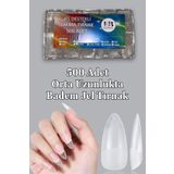 Easy Beauty 500 Adet Yeni Nesil Jel Destekli Orta Badem Takma Tırnak Seti