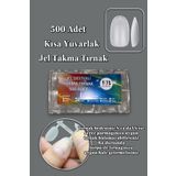 Easy Beauty 500 Adet Yeni Nesil Jel Destekli Yuvarlak Kısa Takma Tırnak Seti