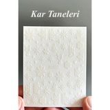 Easy Beauty Nail Art Sticker Kendinden Yapışkanlı, Tırnak Süsleme, Tırnak Dövmesi Stikı - Beyaz - Kar Taneleri