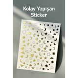 Easy Beauty Nail Art Sticker Kendinden Yapışkanlı, Tırnak Süsleme, Tırnak Dövmesi Stikır 1167A