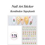 Easy Beauty Nail Art Sticker Kendinden Yapışkanlı, Tırnak Süsleme, Tırnak Dövmesi Stikır 1775