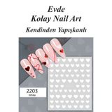 Easy Beauty Nail Art Sticker Kendinden Yapışkanlı, Tırnak Süsleme, Tırnak Dövmesi Stikır 2203B