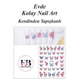 Easy Beauty Nail Art Sticker Kendinden Yapışkanlı, Tırnak Süsleme, Tırnak Dövmesi Stikır 2325