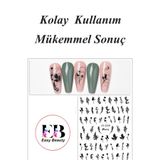 Easy Beauty Nail Art Sticker Kendinden Yapışkanlı, Tırnak Süsleme, Tırnak Dövmesi Stikır 2339