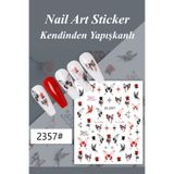 Easy Beauty Nail Art Sticker Kendinden Yapışkanlı, Tırnak Süsleme, Tırnak Dövmesi Stikır 2357