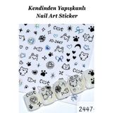 Easy Beauty Nail Art Sticker Kendinden Yapışkanlı, Tırnak Süsleme, Tırnak Dövmesi Stikır 2447SA