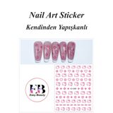 Easy Beauty Nail Art Sticker Kendinden Yapışkanlı, Tırnak Süsleme, Tırnak Dövmesi Stikır 2481P