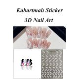 Easy Beauty Nail Art Sticker Kendinden Yapışkanlı, Tırnak Süsleme, Tırnak Dövmesi Stikır 5D002