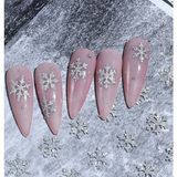 Easy Beauty Nail Art Sticker Kendinden Yapışkanlı, Tırnak Süsleme, Tırnak Dövmesi Stikır - Gümüş - Gri