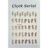 Easy Beauty Nail Art Sticker Kendinden Yapışkanlı, Tırnak Süsleme, Tırnak Dövmesi Stikır - Gümüş - Renkli