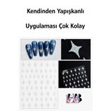 Easy Beauty Nail Art Sticker Kendinden Yapışkanlı, Tırnak Süsleme, Tırnak Dövmesi Stikır H224