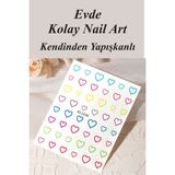 Easy Beauty Nail Art Sticker Kendinden Yapışkanlı, Tırnak Süsleme, Tırnak Dövmesi Stikır - Kahverengi