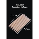 Easy Beauty Portakal Çubuğu 7cm 100'lü Set – Ahşap Tırnak Eti Itici Manikür Çubuğu