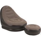 Easy Camp Maple Lounge Set Şişme Doğa Mobilyası - Koltuğun Ölçüleri: 83 x 93 x 85 cm (GxDxY) - Pufun Ölçüleri: 55 x 29 cm (Çap x Yükseklik) - Kahverengi