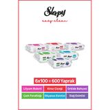 Easy Clean Yüzey Temizlik Havlusu Mendili Doğa & Çiçek Serisi 6X100 Karma Paket