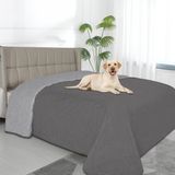 Easy-Going Su Geçirmez Köpek Yatak Örtüsü Ters Çevrilebilir Sızdırmaz Evcil Hayvan Battaniyesi Mobilya için Yedek Mat Yıkanabilir Kanepe Örtüsü Köpekler için Koltuk Kılıfı Kedi (132x200 cm, Gri/Açık