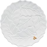 Easy Life Holly & Berries Beyaz 20 cm Porselen Pasta Tabağı
