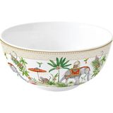 Easy Life Marajah Çok Renkli Fil Desenli Porselen Kase 23 cm - Standart