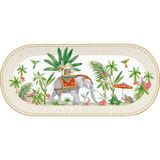 Easy Life Marajah Renkli Desenli Oval Porselen Servis Tabağı 33 cm - Standart