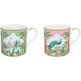 Easy Life Paradise Sauvage Fine China Porselen 2'li Kupa Seti - Standart