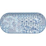 Easy Life Porselen Oval Servis Tabağı 33,5cm x 15CM - Mavi - Yok