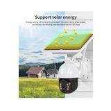 Easy Tedarik Wifi Uygulamalı Gece Görüşlü Solar Güneş Enerjili Kamera Akıllı Dış Mekan Güvenlik Kamerası