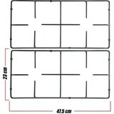Easy Tekno Üst Ocak Gözü Izgara Grubu 47,5 x 23 cm ( 2 Adet )