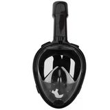 Easybreath Full Face Şnorkel Maske Su Altı Maskesi Anti-Sis Aksiyon Kamera Takılabilir Siyah L/Xl