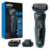 Easyclick Düzeltici Aparatlı Braun Series 5 Elektrikli Tıraş Makinesi, Erkek Elektrikli Tıraş Makinesi, Hassas Düzeltici, Easyclean, Erkekler Için Hediye, Almanya'da Üretilmiştir, 51-B1820S, Mavi